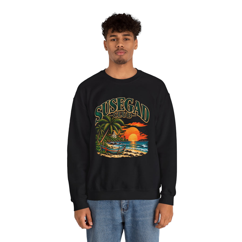 Susegad Club Tropical Sunset Crewneck Sweatshirt
