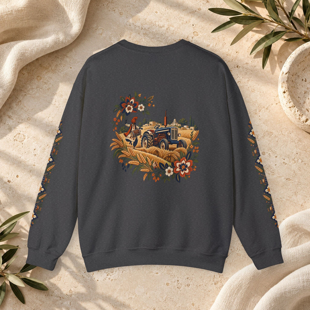 Boho Folk Drum Sweatshirt – Tribal Music Festival Crewneck