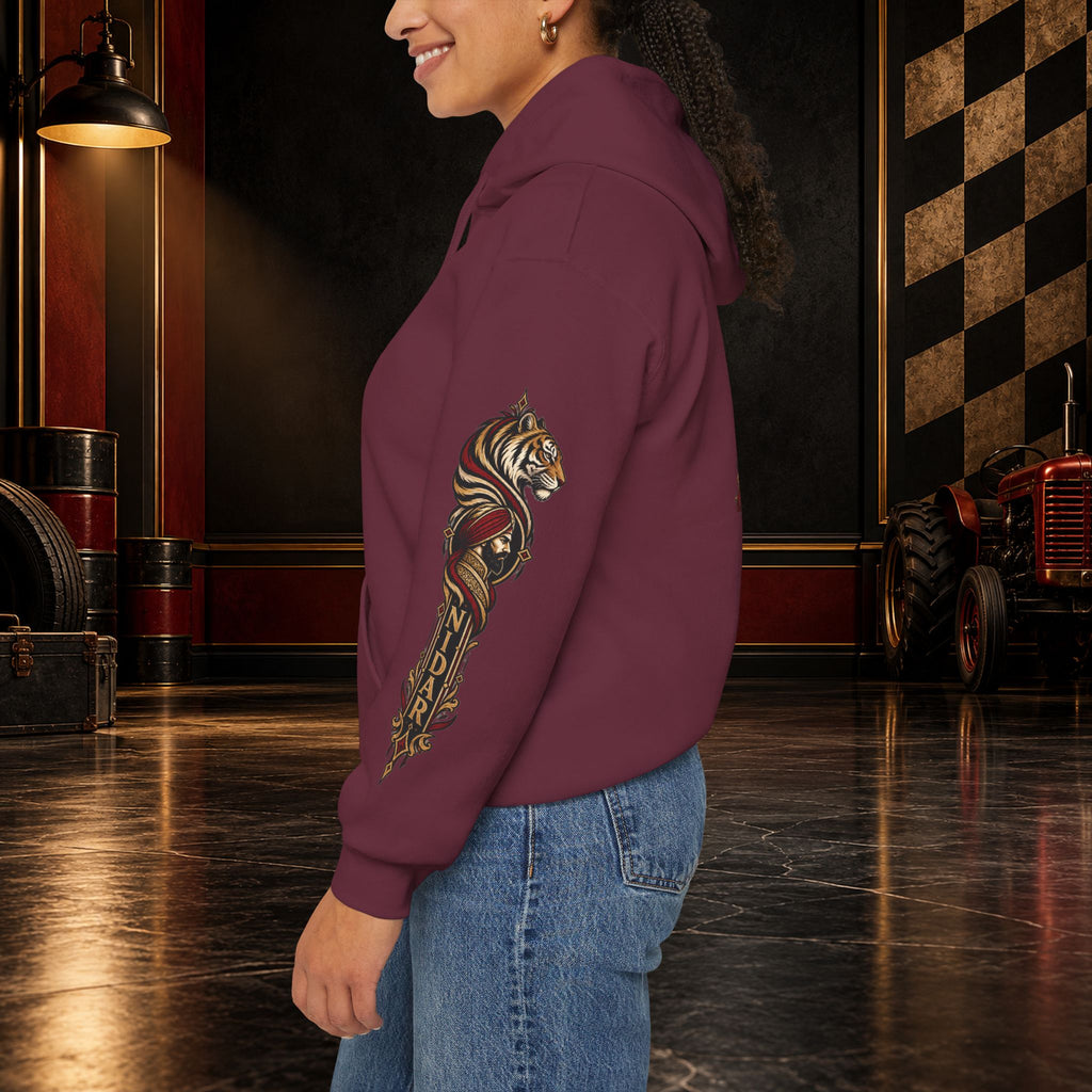 NIDAR Tiger and Bear Graphic Hoodie