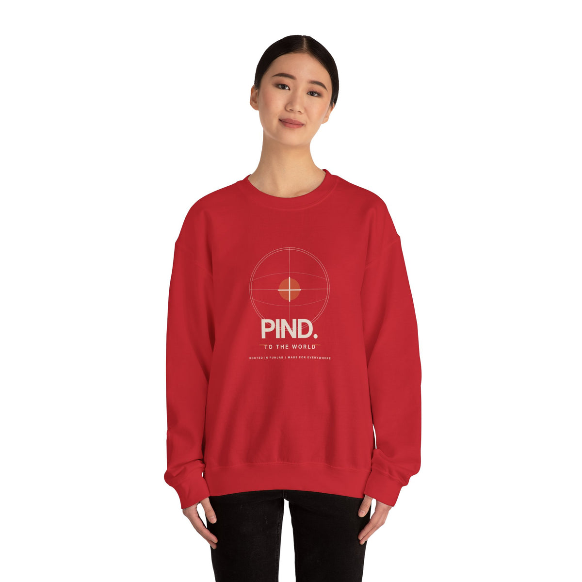 Minimalist 'PIND' Logo Crewneck Sweatshirt