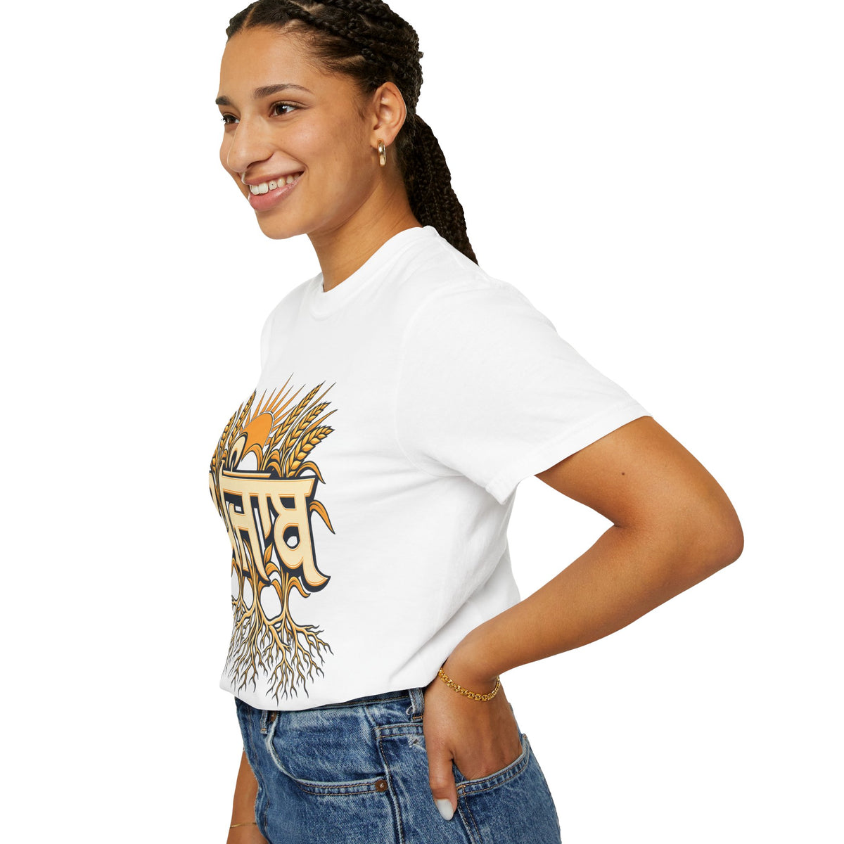Punjabi Roots Graphic T-Shirt | Wheat & Sun