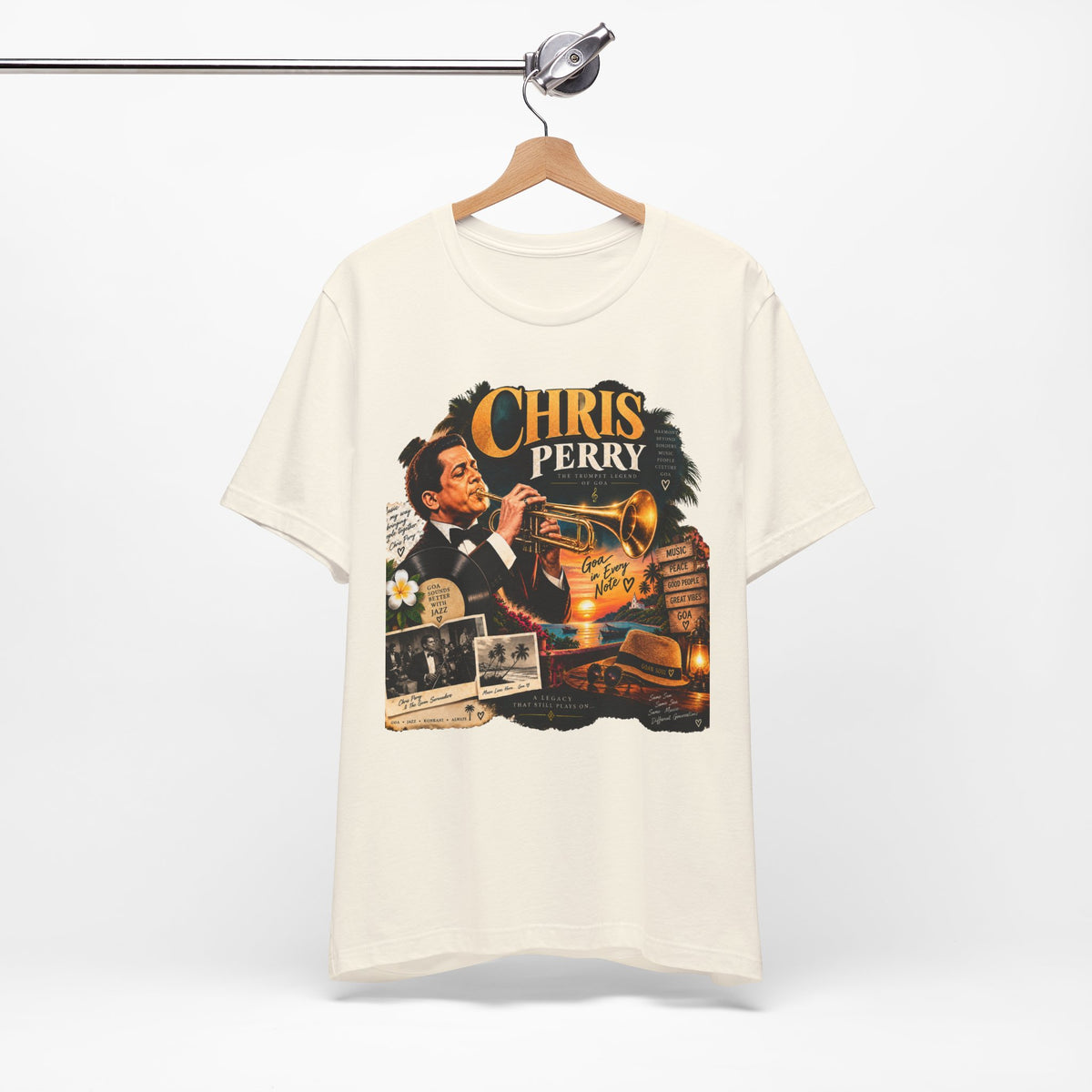 Chris Perry Trumpet Graphic T-Shirt | Retro Music