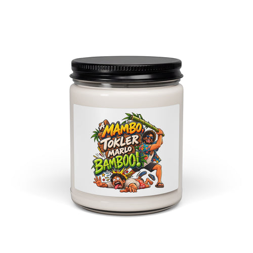 Additional view of A Mambo, Tokler Marlo Bamboo! Goan Heritage 9oz Scented Soy Candle (2)