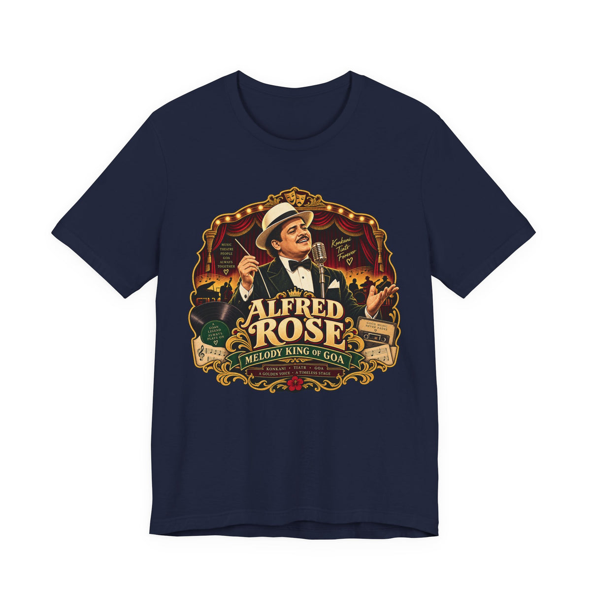 Alfred Rose Retro Music T-Shirt – “Melody King of Goa” Graphic Tee — product image 6