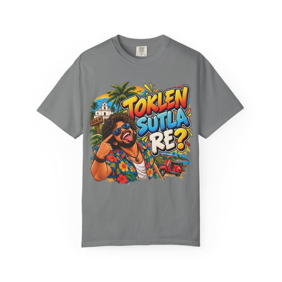 Toklen Sutla Re? – Goan Heritage Garment-Dyed T-Shirt — product image 5