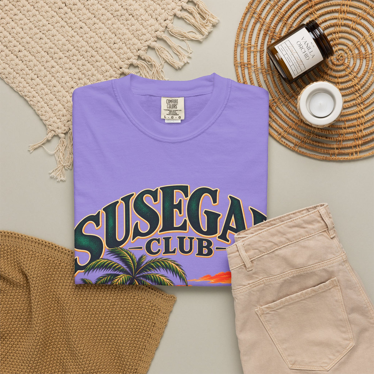 Susegad Club Sunset Beach Garment-Dyed T-Shirt