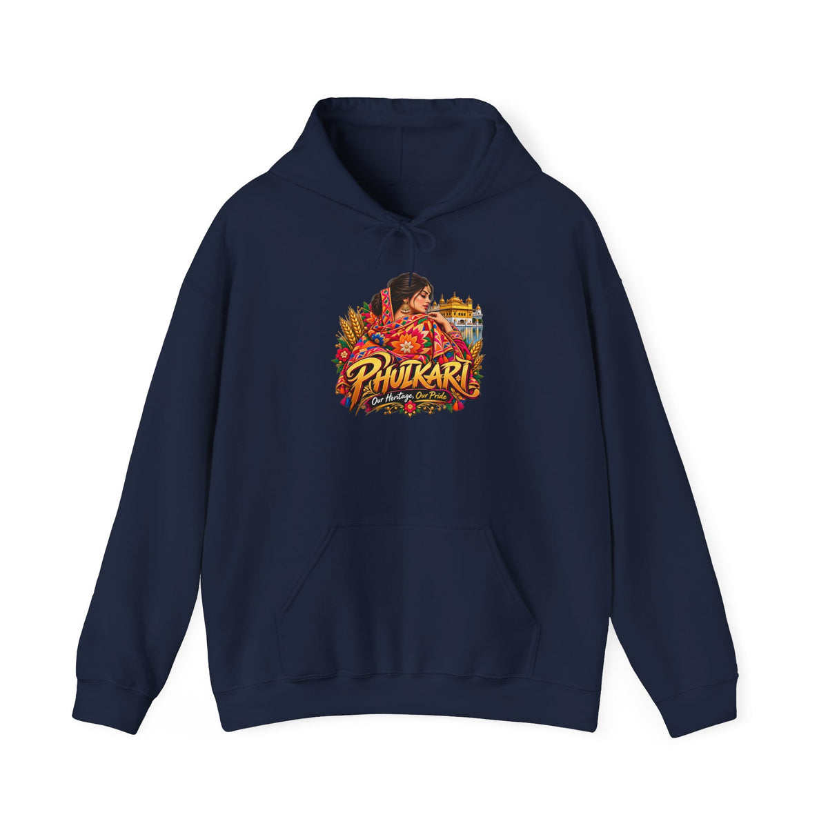Phulkari Heritage Graphic Hoodie – Floral Punjabi Sweatshirt — product image 6