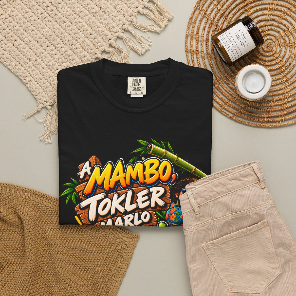 A Mambo, Tokler Marlo Bamboo! Goan Heritage Garment-Dyed T-Shirt