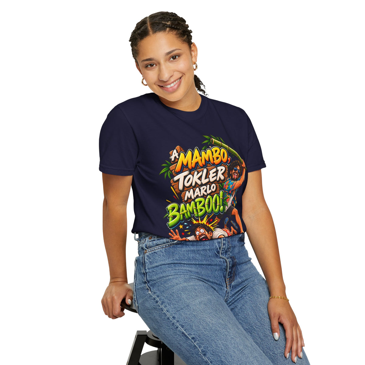 A Mambo, Tokler Marlo Bamboo! Goan Heritage Garment-Dyed T-Shirt