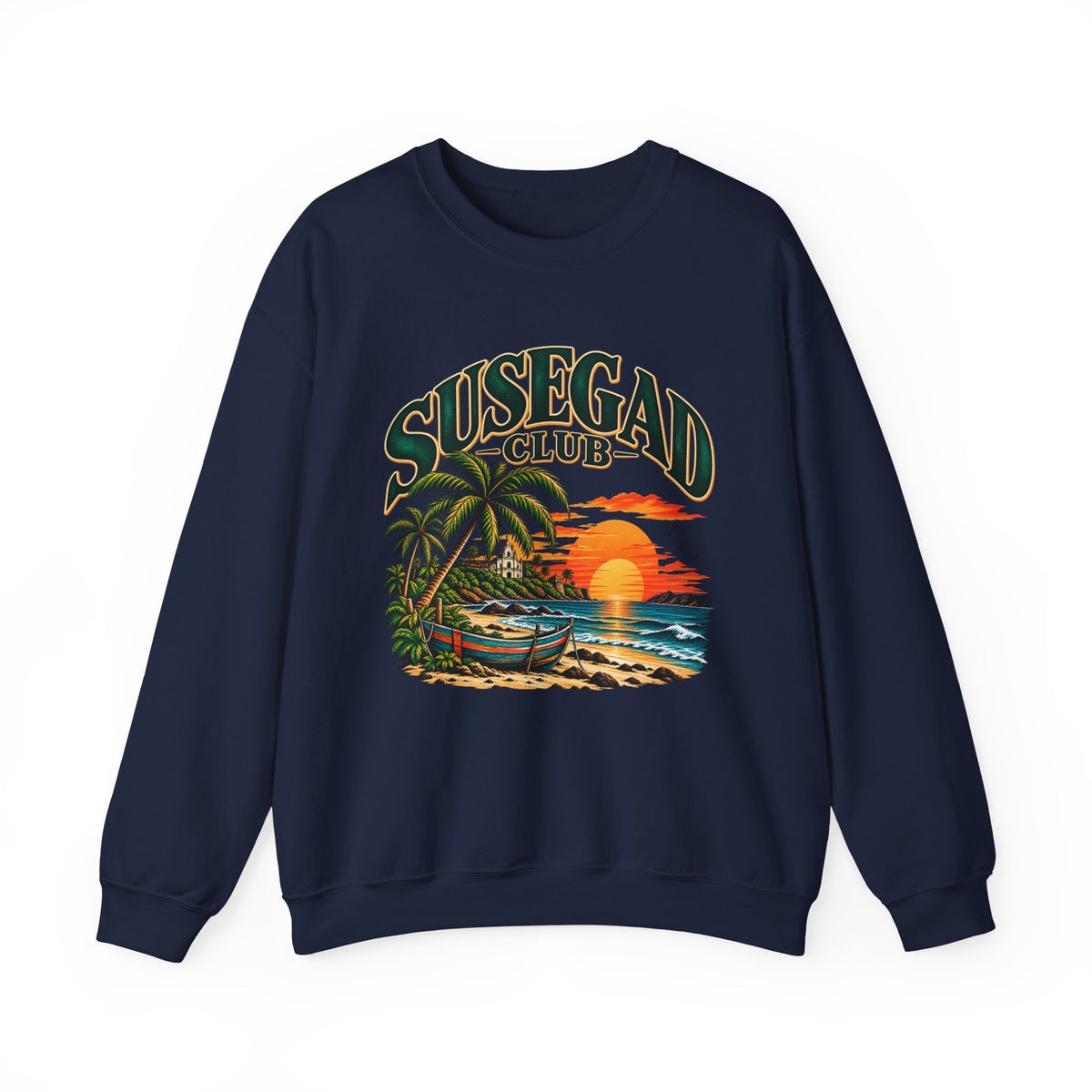 Susegad Club Tropical Sunset Crewneck Sweatshirt — product image 5