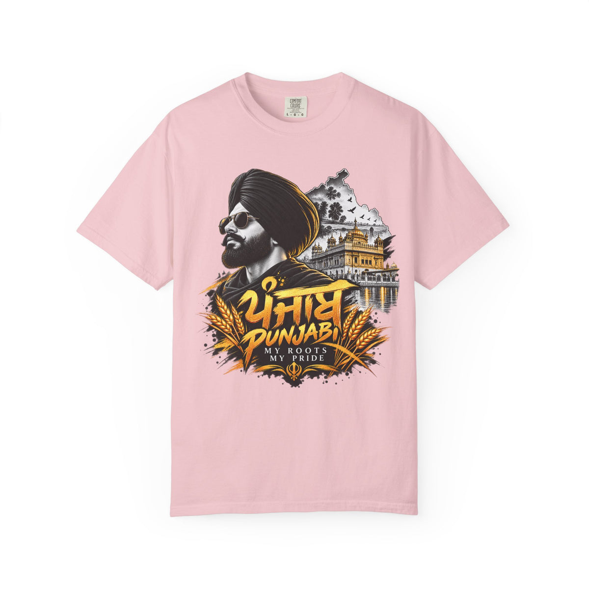 Punjabi Roots Garment-Dyed Tee | Golden Temple Graphic
