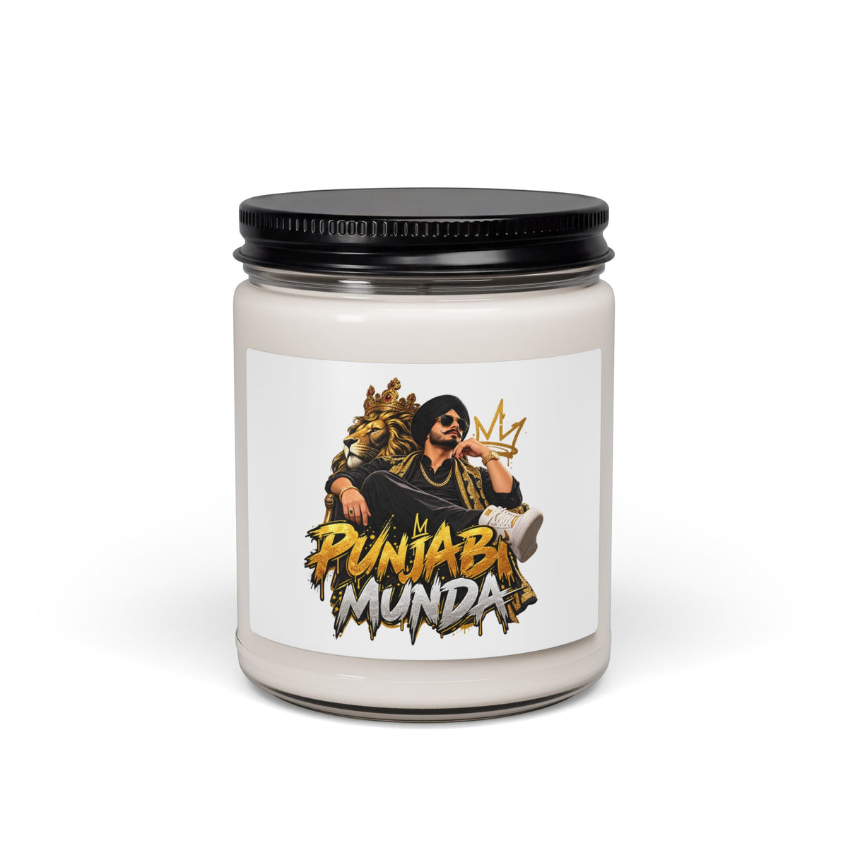Additional view of Punjabi Munda Graphic 9oz Soy Candle — Punjabi Gift (3)