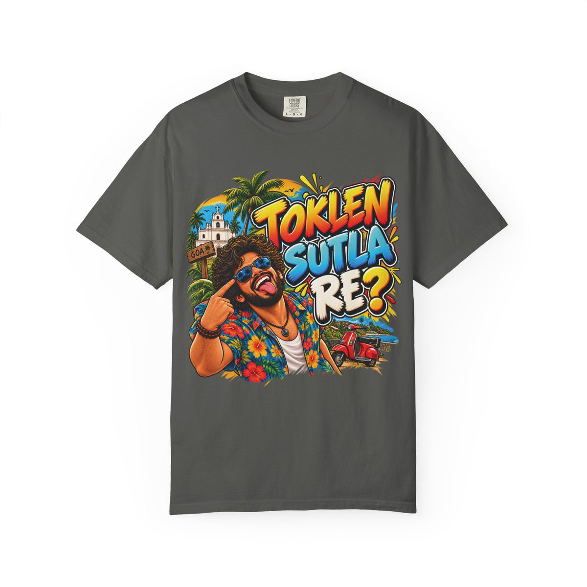 Toklen Sutla Re? – Goan Heritage Garment-Dyed T-Shirt — product image 4