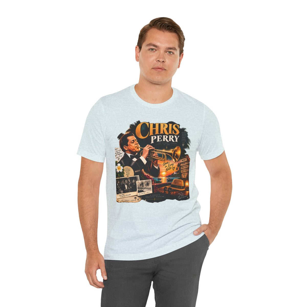 Chris Perry Trumpet Graphic T-Shirt | Retro Music