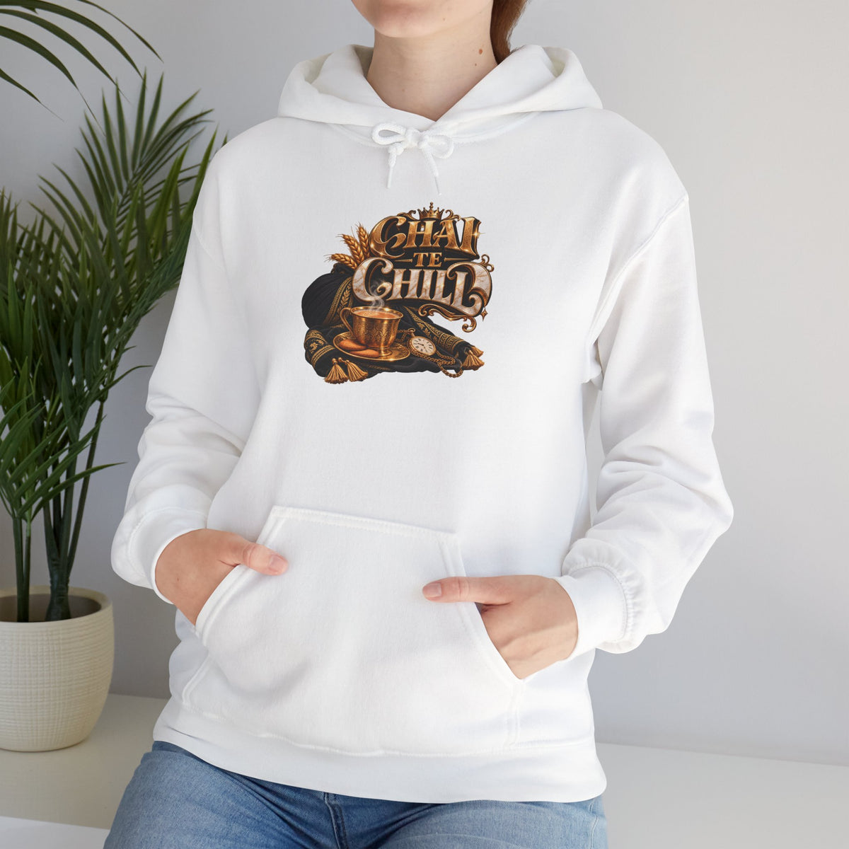 The Chill Coffee Graphic Hoodie | Autumn Leaves Pullover