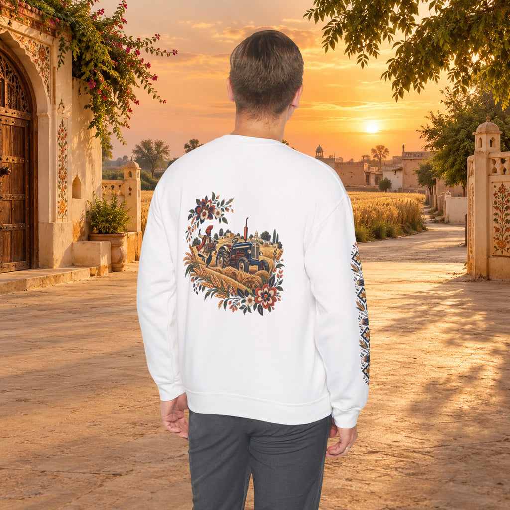 Boho Folk Drum Sweatshirt – Tribal Music Festival Crewneck