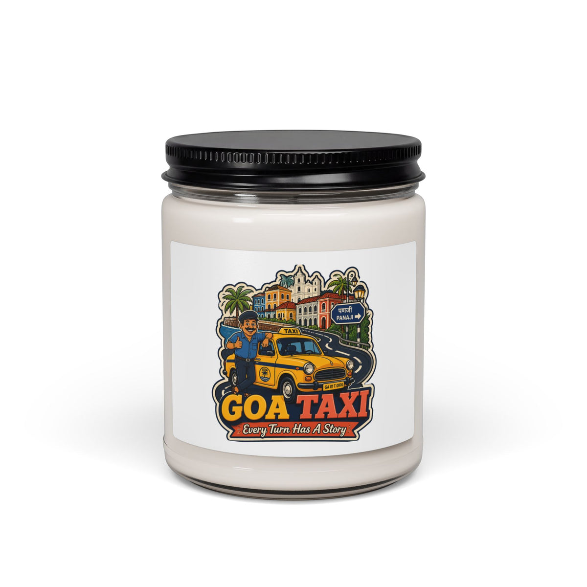 Goa Taxi Vintage Cab 9oz Scented Soy Candle