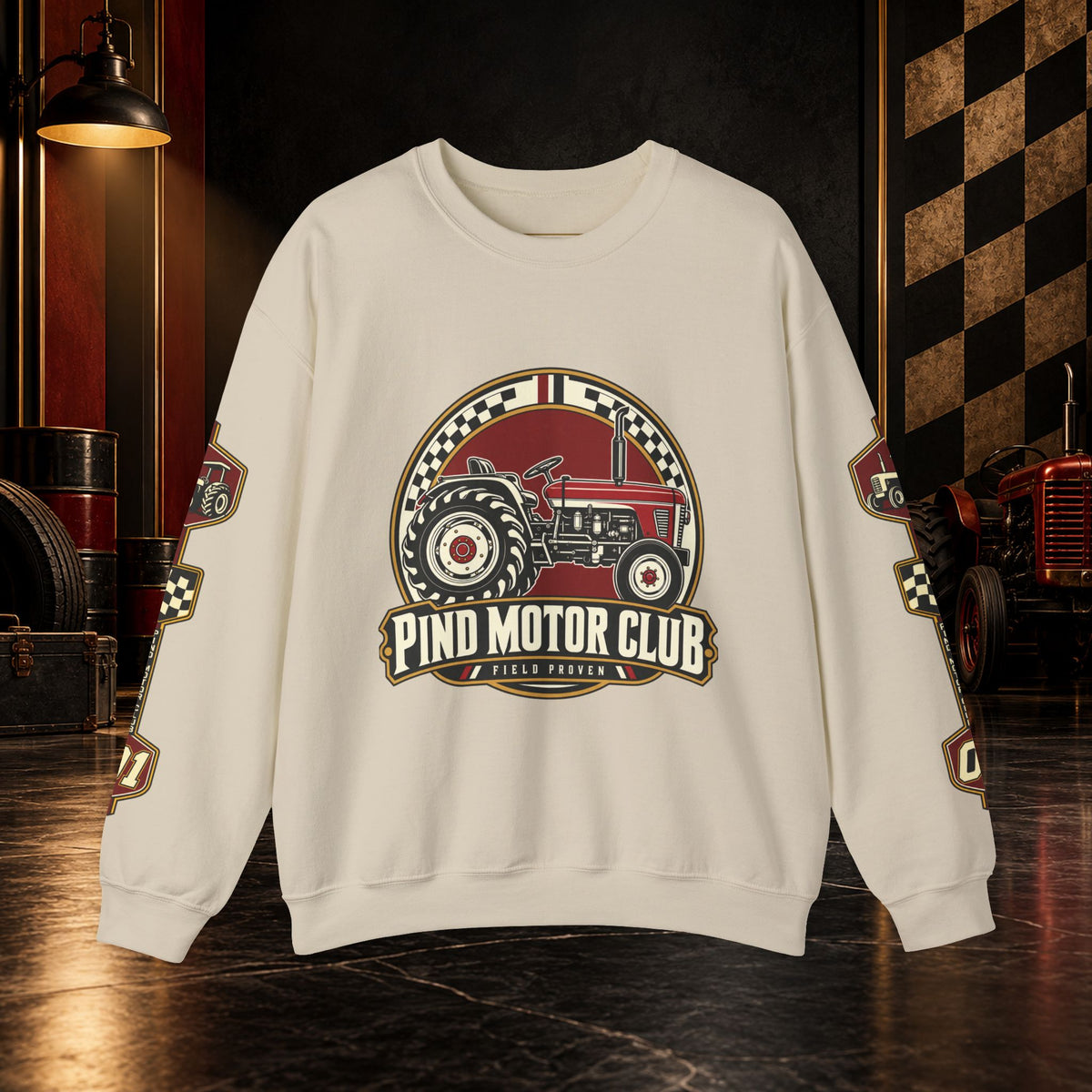 Product gallery view 3 of Pind Motor Club Field Proven Vintage Truck Crewneck Sweatshirt