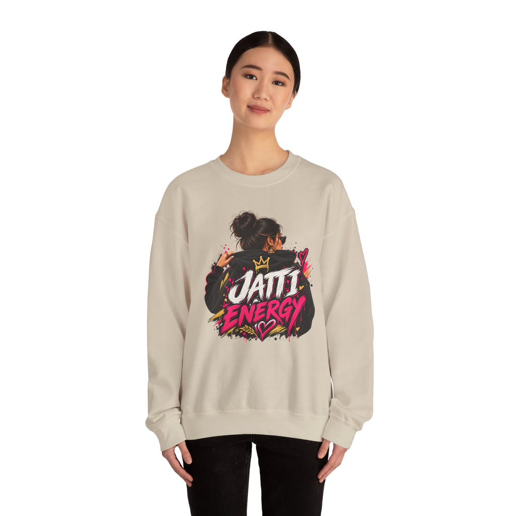 Jatti Energy Punjabi Graphic Crewneck Sweatshirt