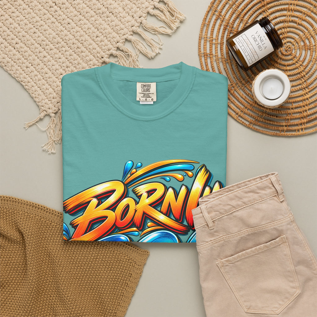 Born in Goa Graphic Tee | Garment-Dyed Cotton T-Shirt