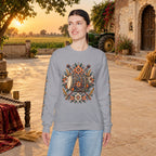 Boho Folk Drum Sweatshirt – Tribal Music Festival Crewneck