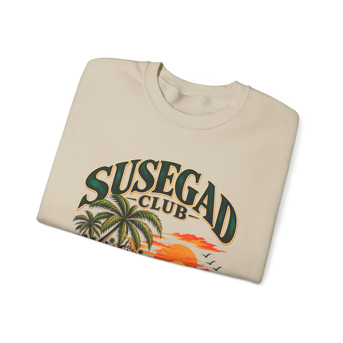 Susegad Club Tropical Sunset Crewneck Sweatshirt