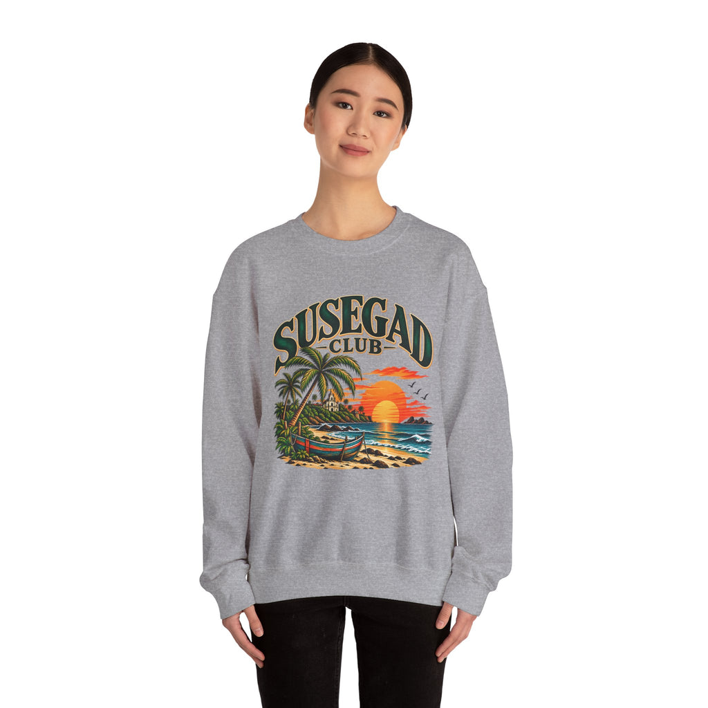 Susegad Club Tropical Sunset Crewneck Sweatshirt