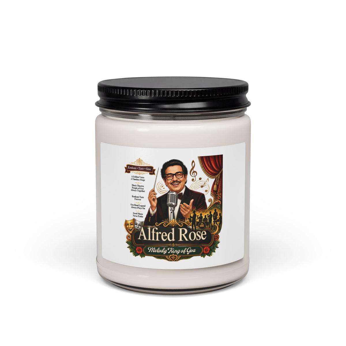 Alfred Rose Soy Candle | 9oz Goan Music Art
