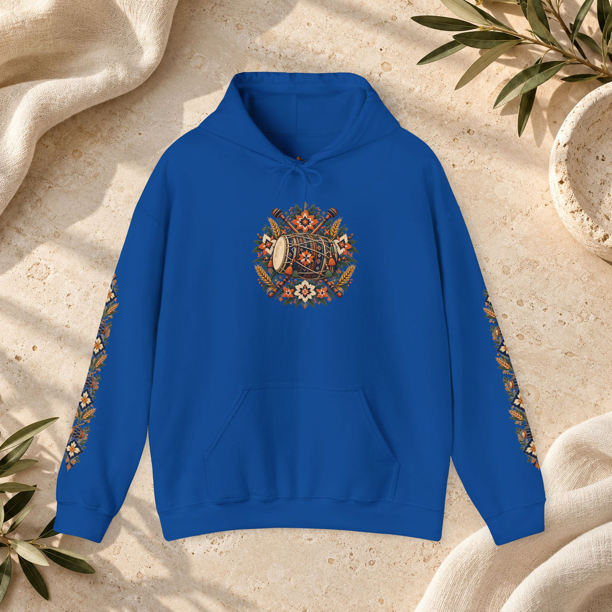 Bohemian Folk Art Drum Hoodie