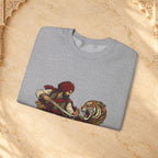 Nidar Courage Does Not Bow Graphic Sweatshirt
