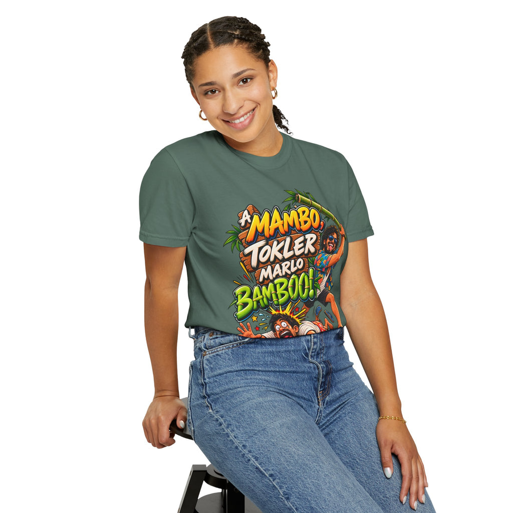A Mambo, Tokler Marlo Bamboo! Goan Heritage Garment-Dyed T-Shirt