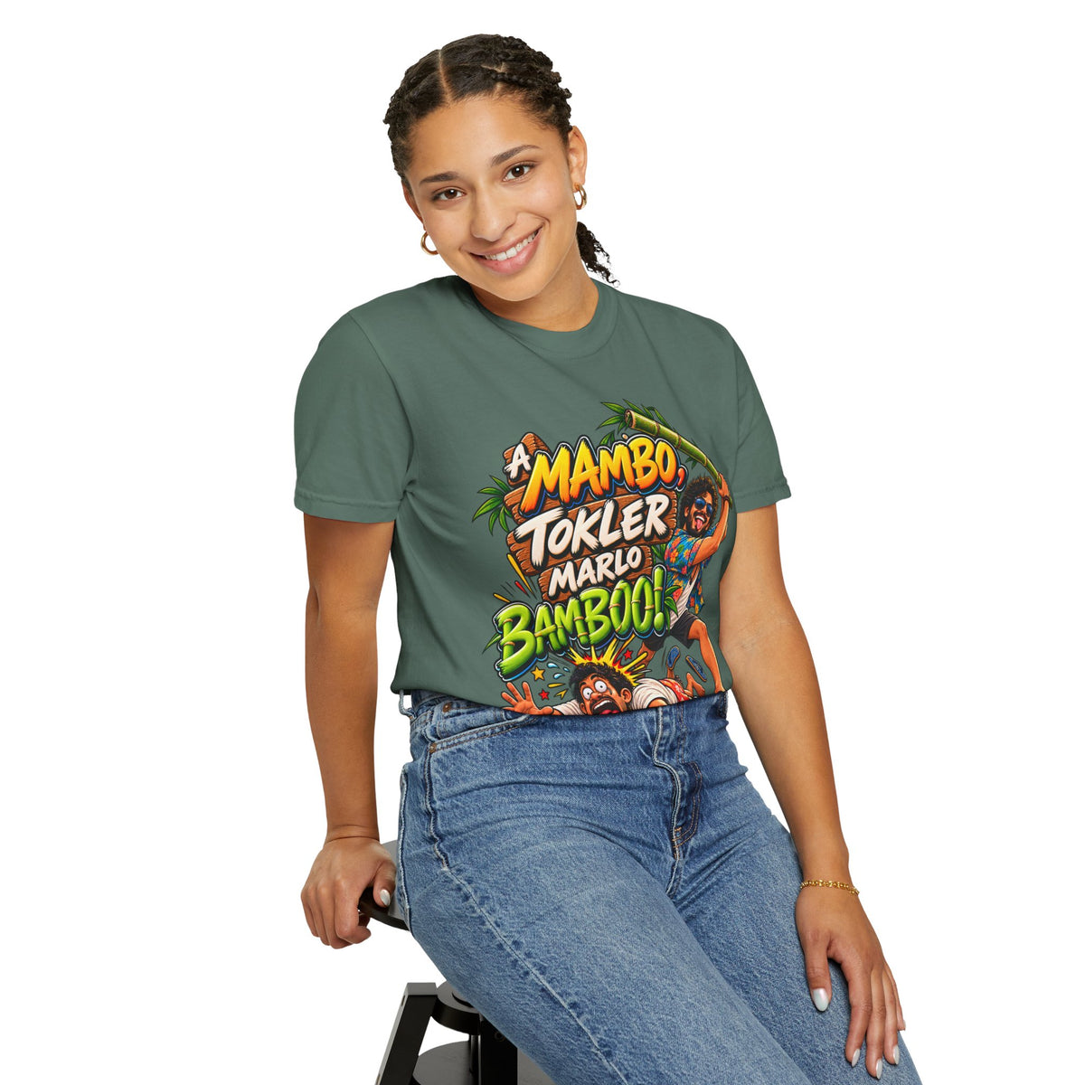 A Mambo, Tokler Marlo Bamboo! Goan Heritage Garment-Dyed T-Shirt