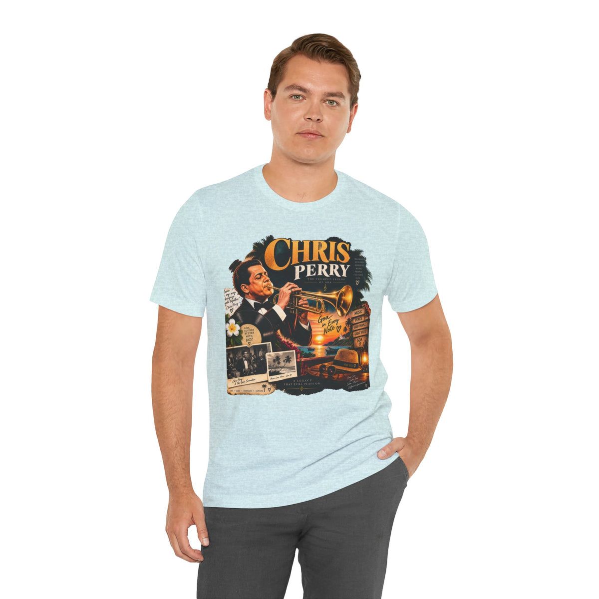 Chris Perry Trumpet Graphic T-Shirt | Retro Music
