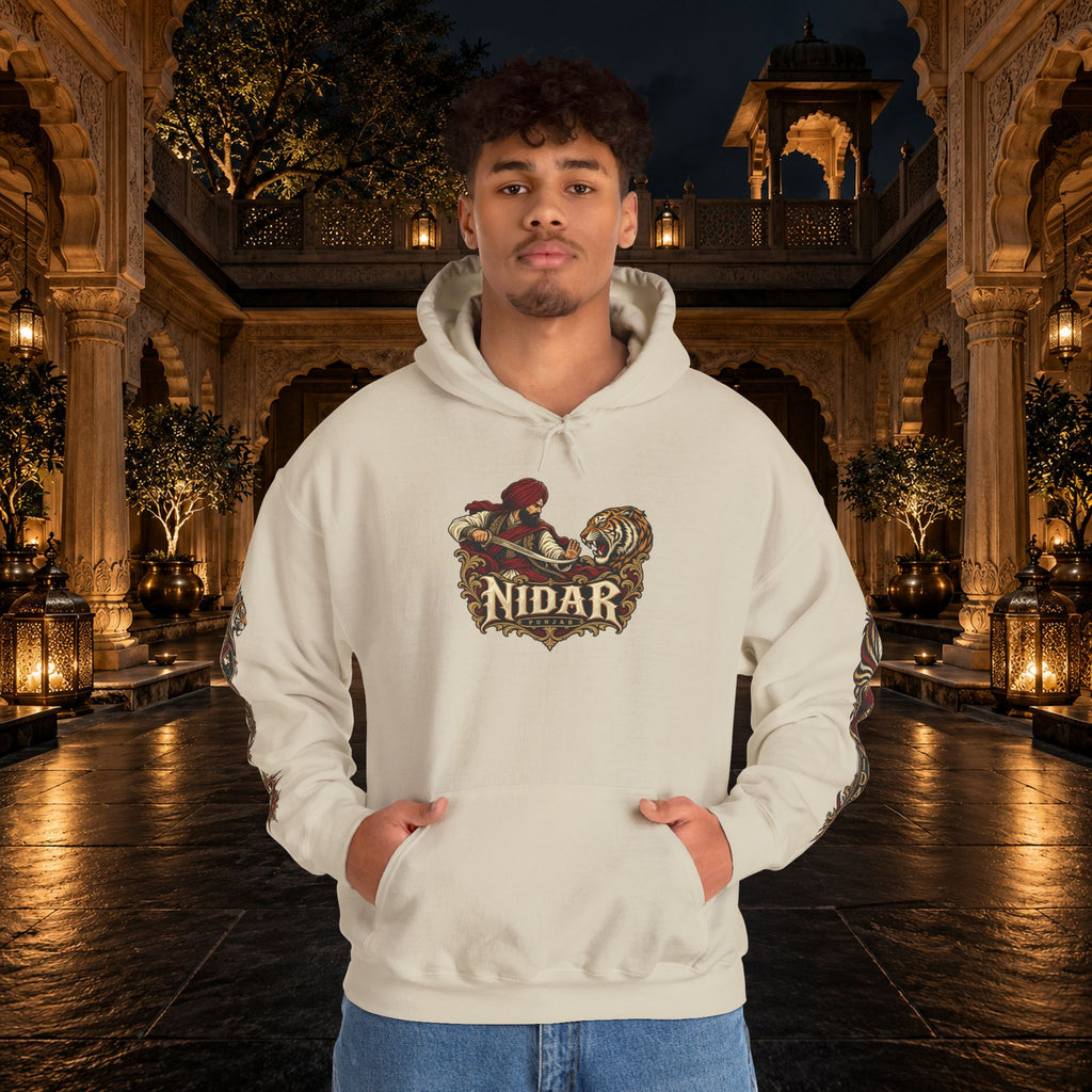 NIDAR Tiger and Bear Graphic Hoodie
