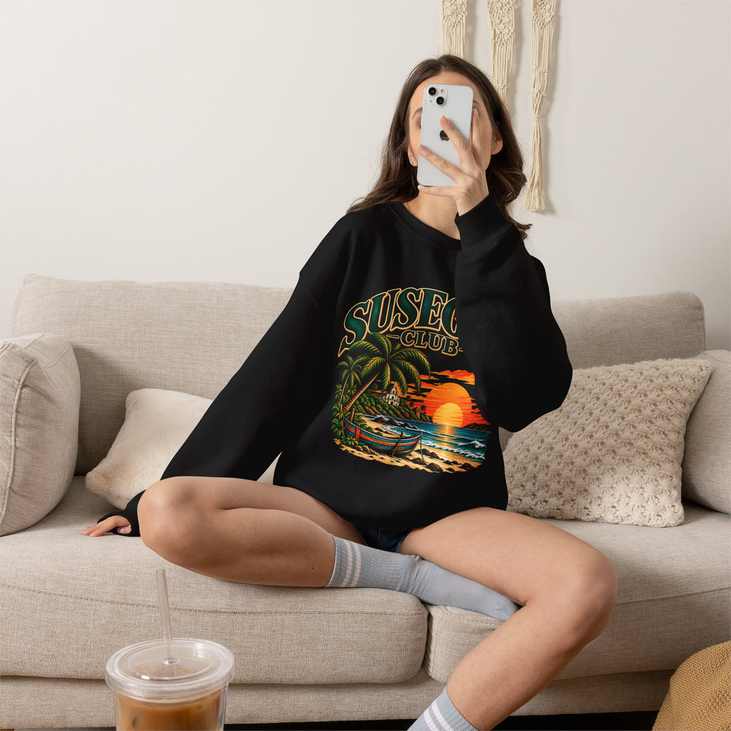 Susegad Club Tropical Sunset Crewneck Sweatshirt