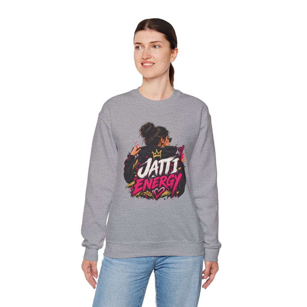 Jatti Energy Punjabi Graphic Crewneck Sweatshirt