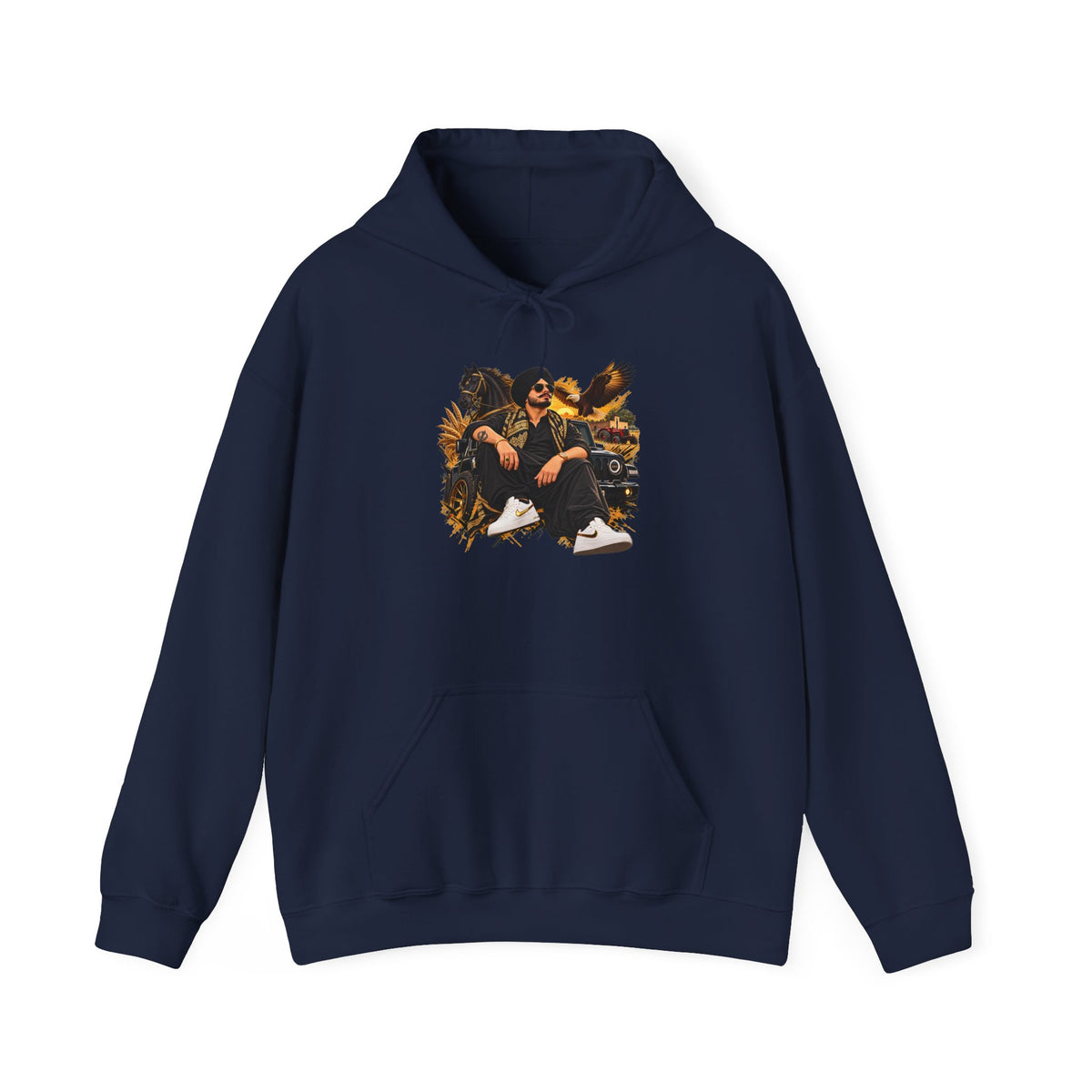 Streetwear Hoodie – Vintage Floral Portrait Graphic — product image 5