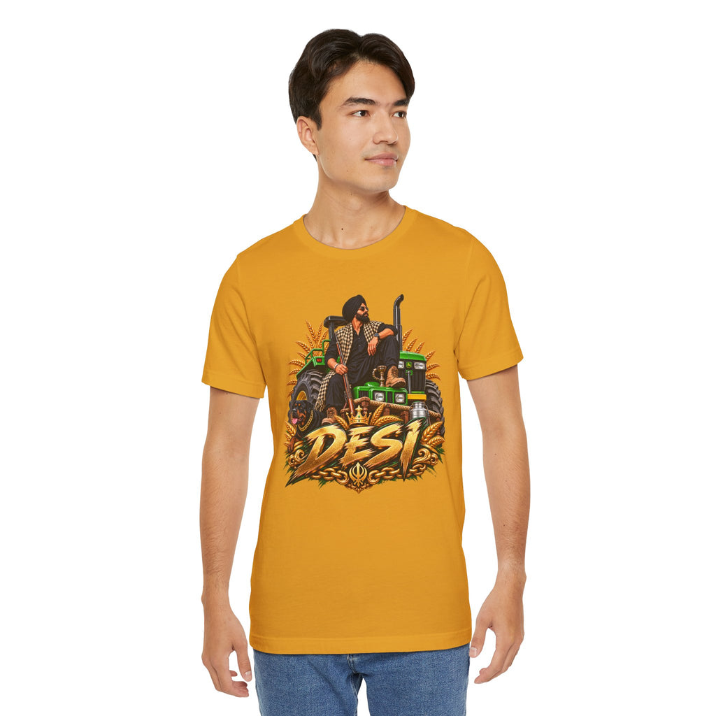 Desi Motorcycle Graphic Tee – Retro Biker India Pride T-Shirt