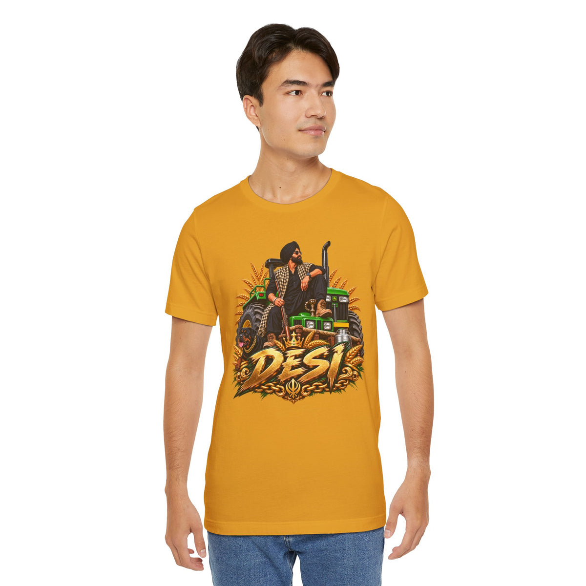 Desi Motorcycle Graphic Tee – Retro Biker India Pride T-Shirt