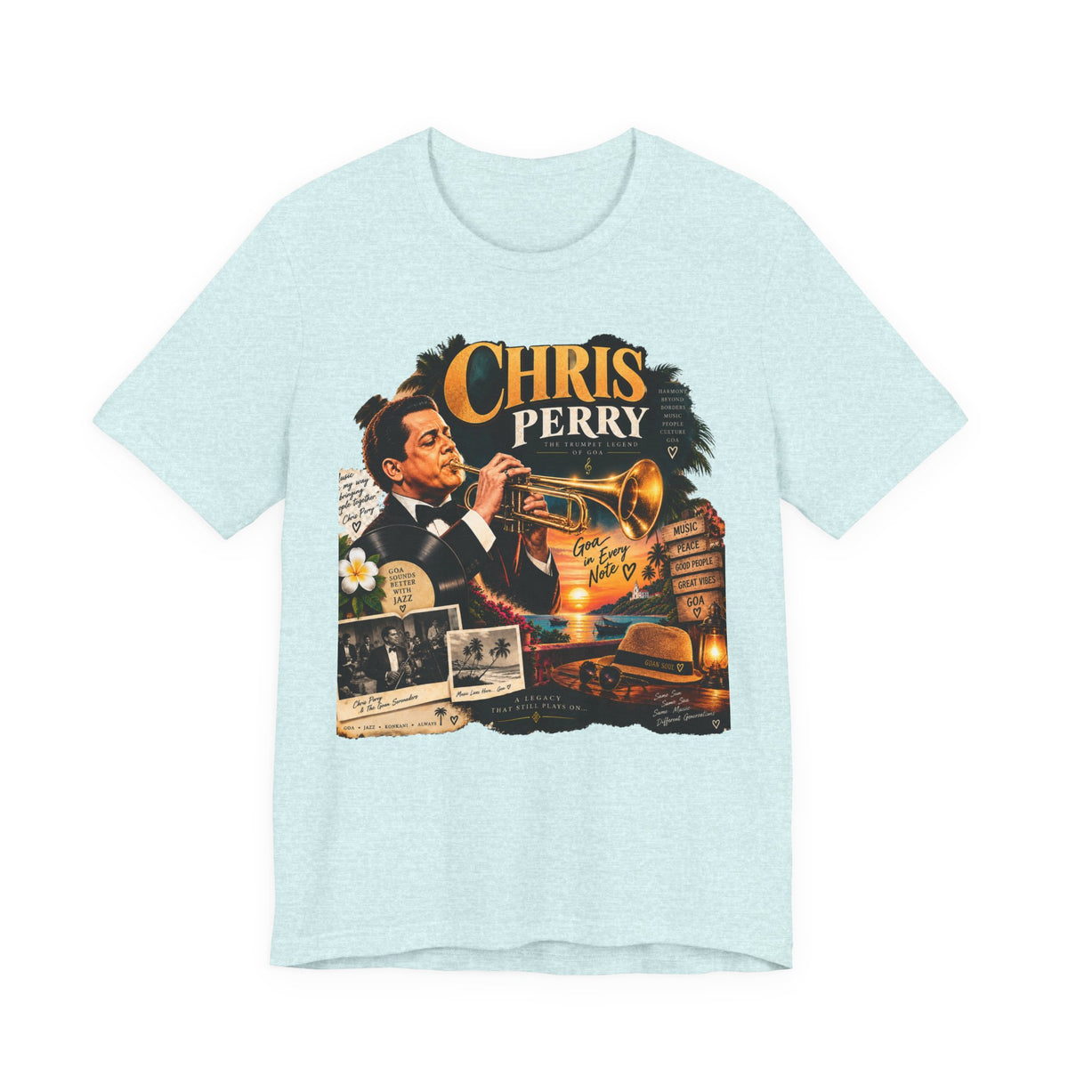 Chris Perry Trumpet Graphic T-Shirt | Retro Music