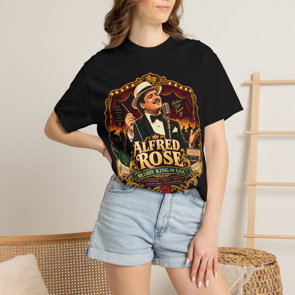 Alfred Rose vintage Goan music-poster graphic T-shirt.