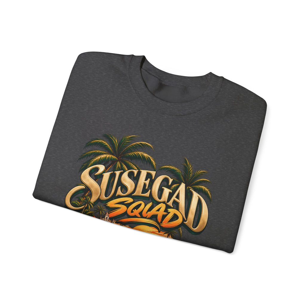 Susegad Squad Tropical Sunset Crewneck Sweatshirt