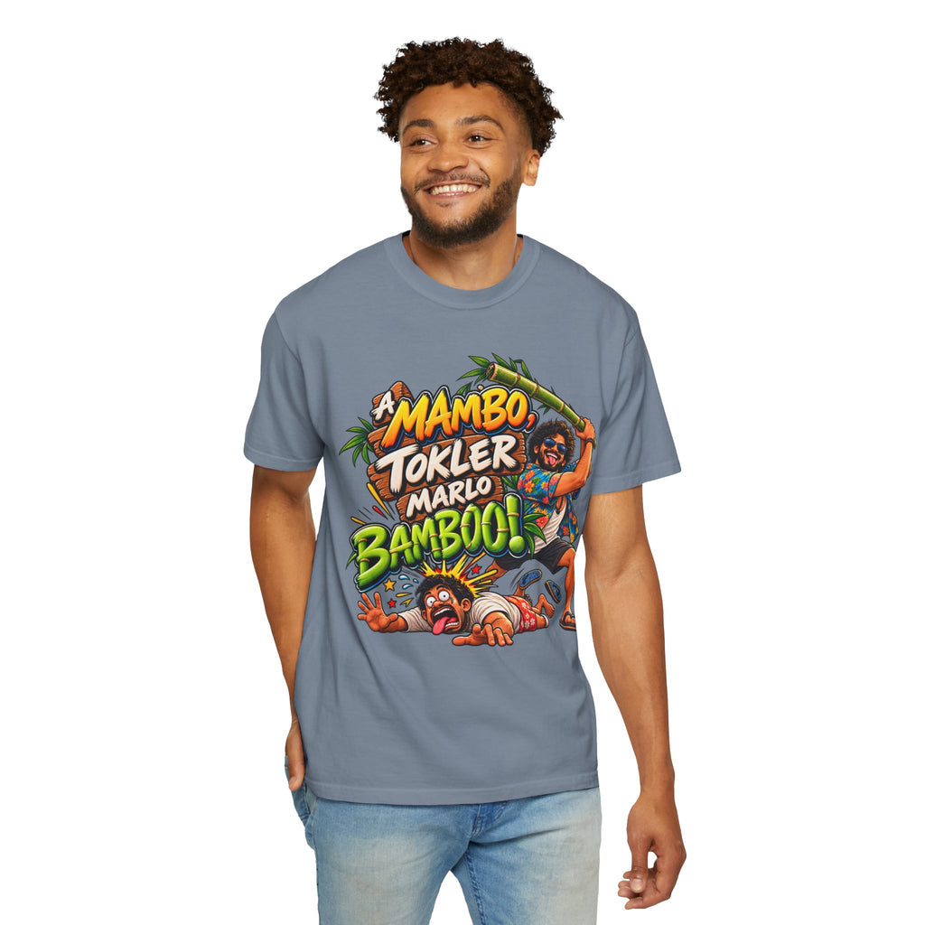 A Mambo, Tokler Marlo Bamboo! Goan Heritage Garment-Dyed T-Shirt
