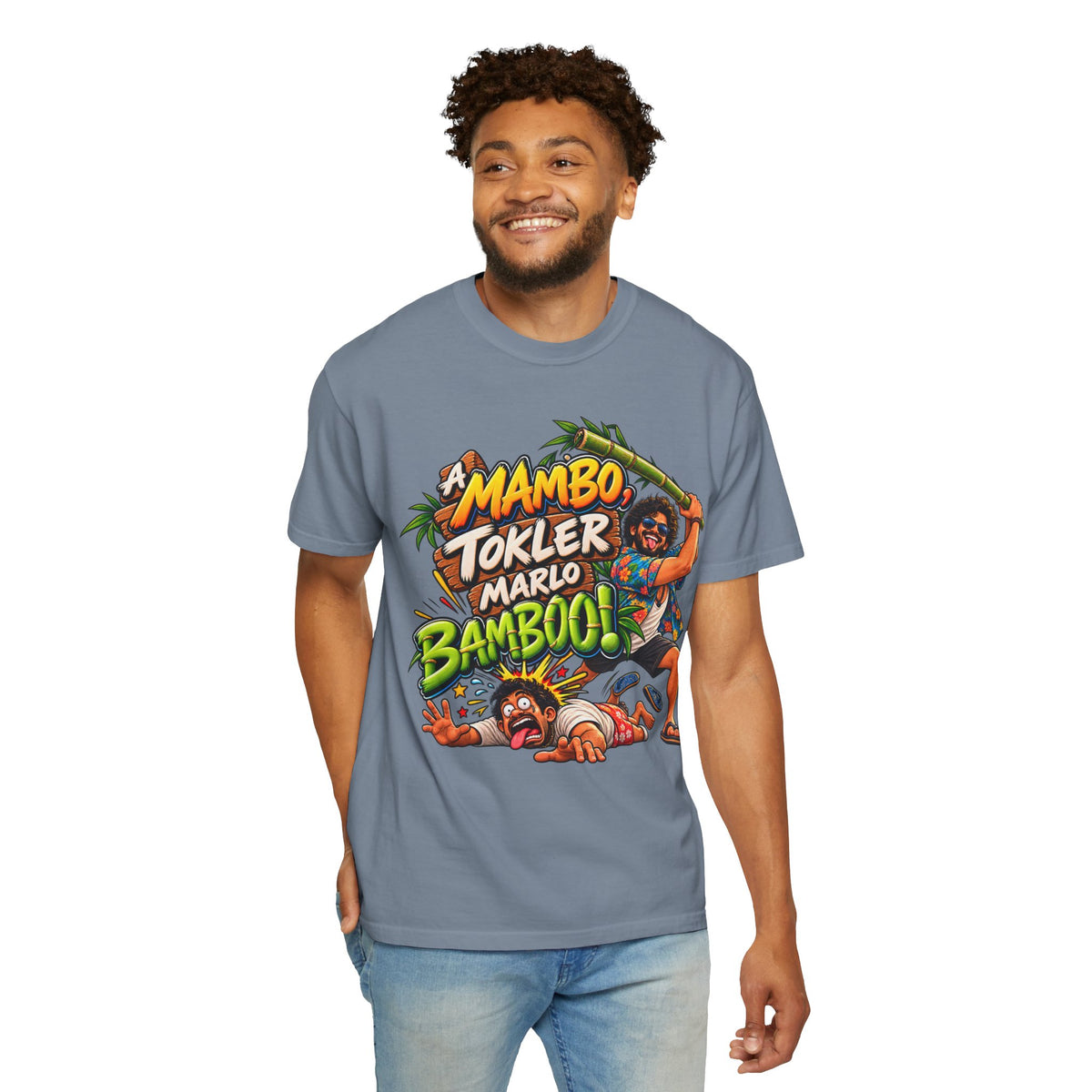 A Mambo, Tokler Marlo Bamboo! Goan Heritage Garment-Dyed T-Shirt