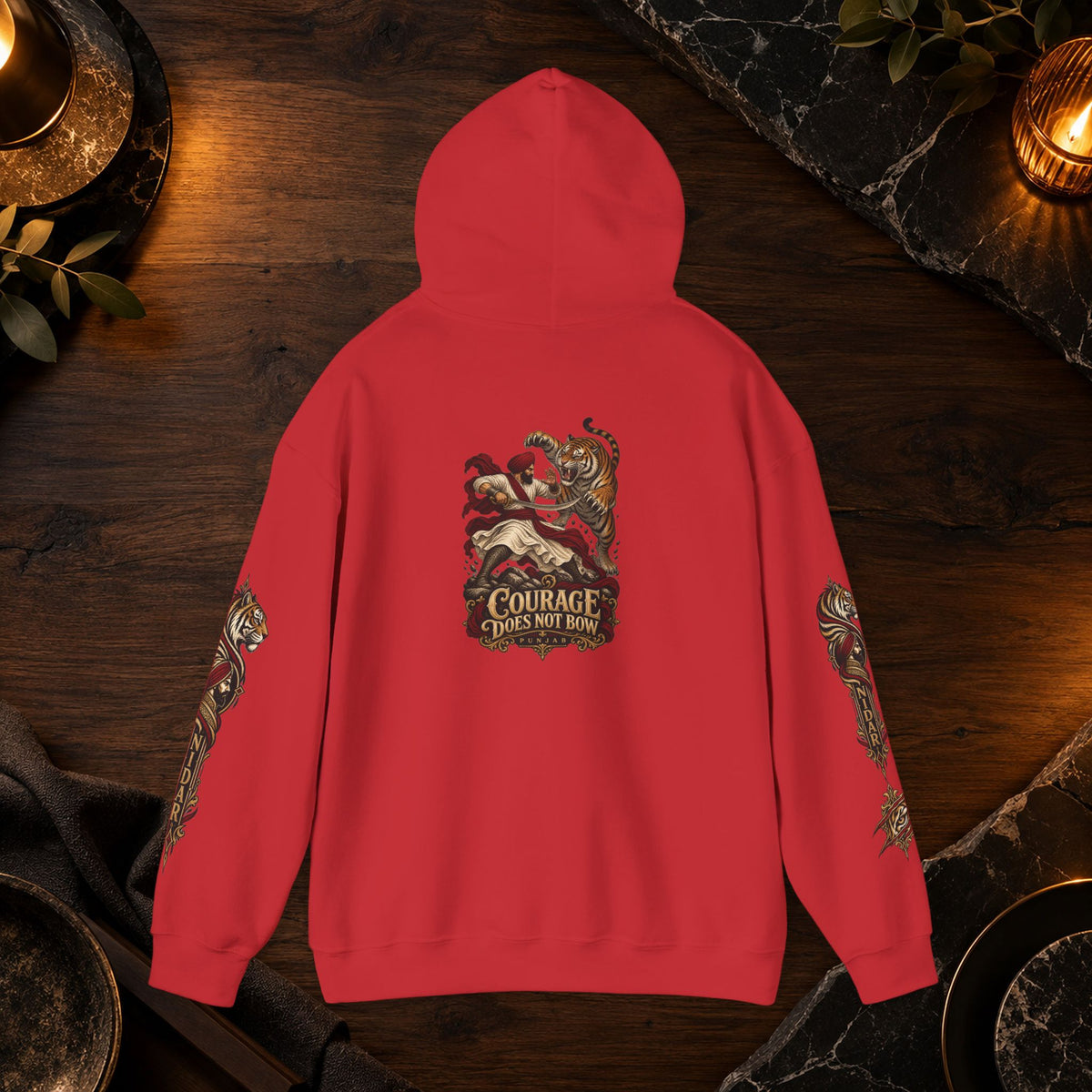 NIDAR Tiger and Bear Graphic Hoodie
