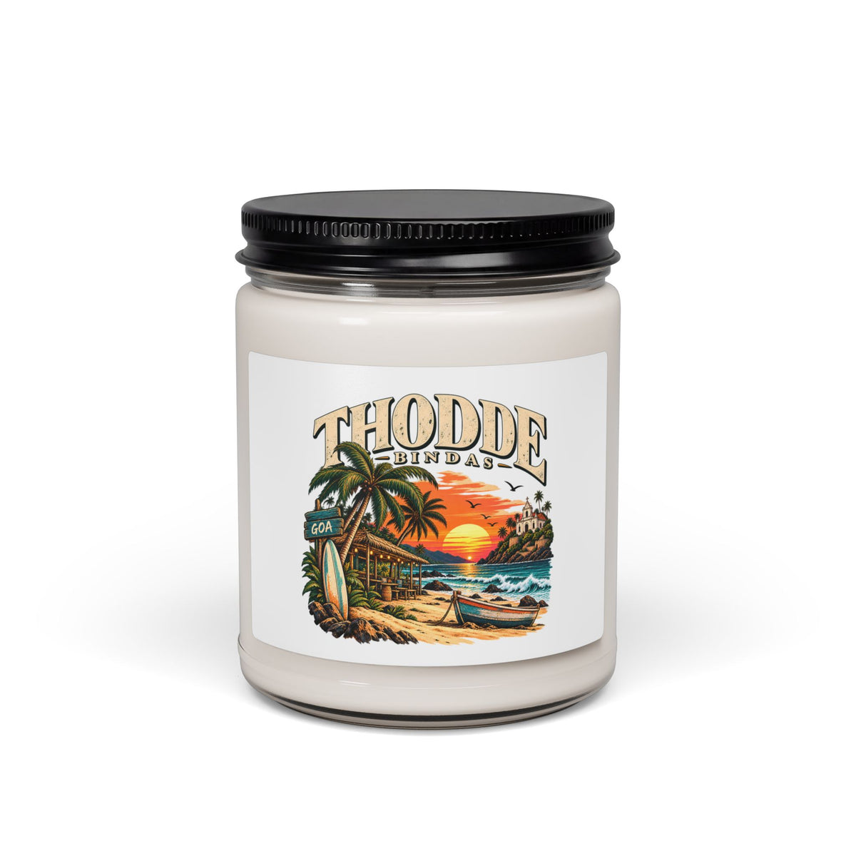 Soy Candle – Tropical Sunset Beach Scene (9 oz) — product image 6
