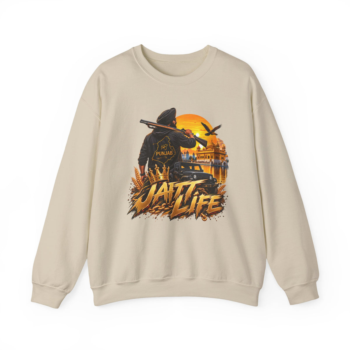 Additional view of Jail Life Crewneck Sweatshirt – Retro Prison Escape Graphic Pullover (3)
