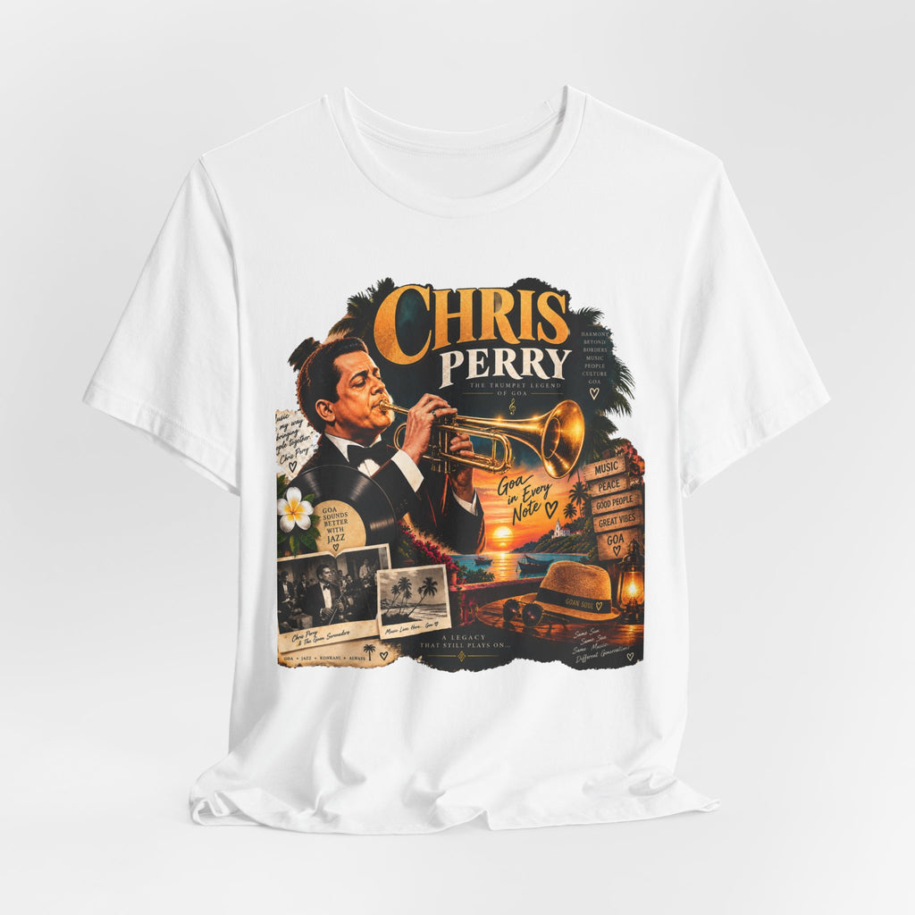 Chris Perry Trumpet Graphic T-Shirt | Retro Music