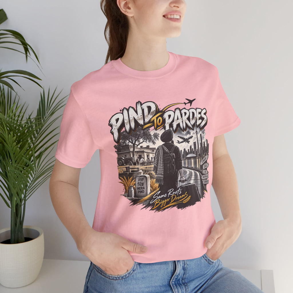 Pind to Pardes Travel T-Shirt | Vintage Journey Graphic