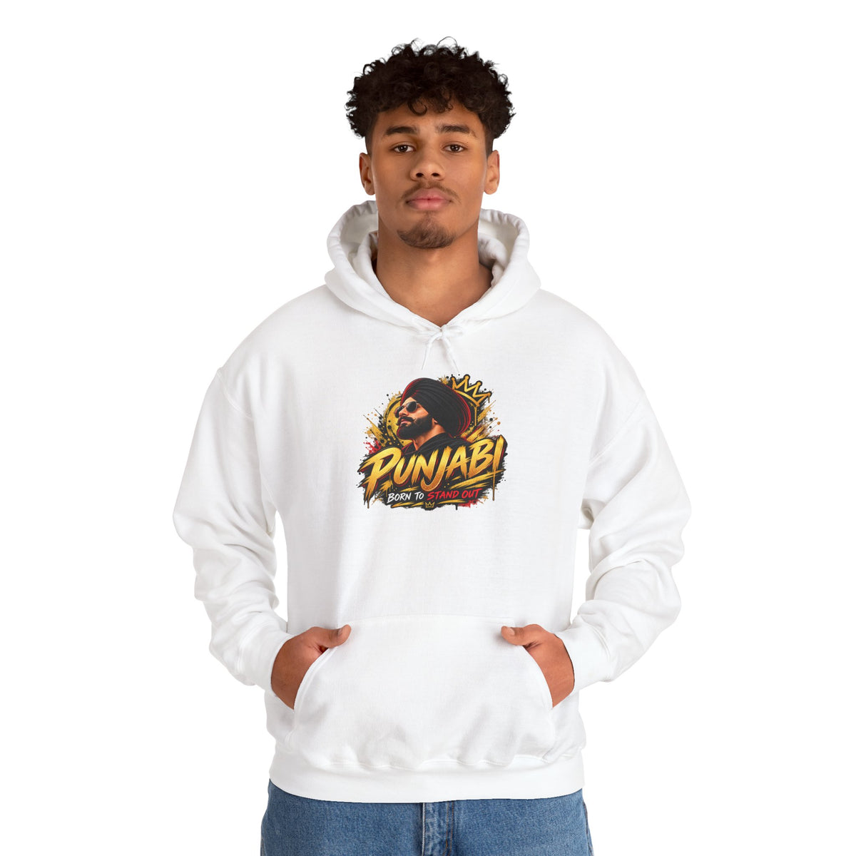 Punjabi Pride Graphic Hoodie | Illustrated Heritage Pullover